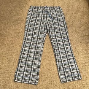 1999 A&F plaid pajama drawstring bottoms w back pocket. Never worn.